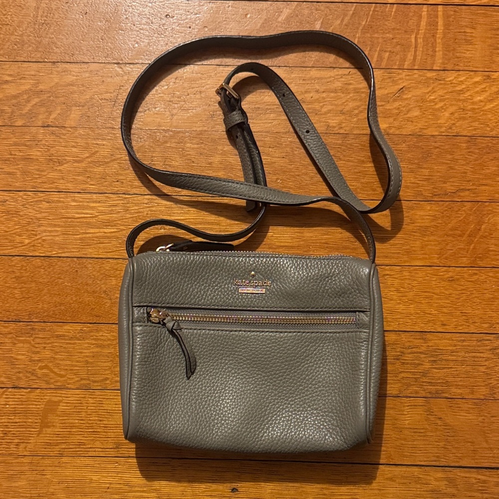 Kate Spade Grey Leather Crossbody Bag